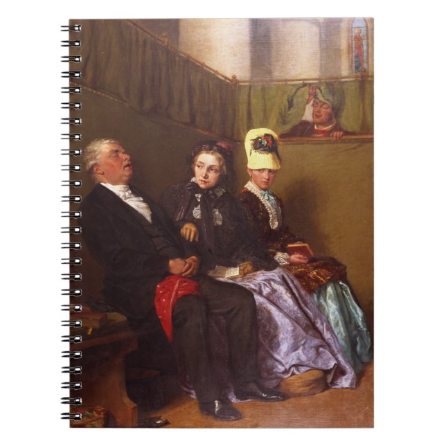 The Inspiring Sermon (oil on canvas) Spiral Notebook (Front)