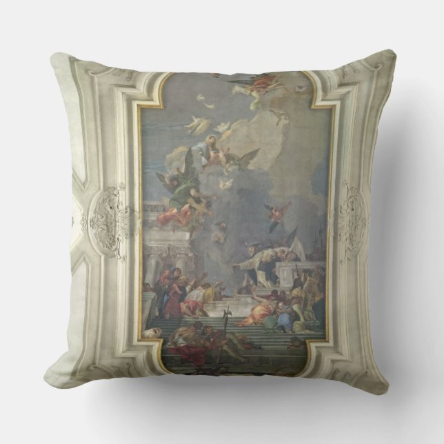 The Institution of the Rosary by St. Dominic (fres Cushion (Front)