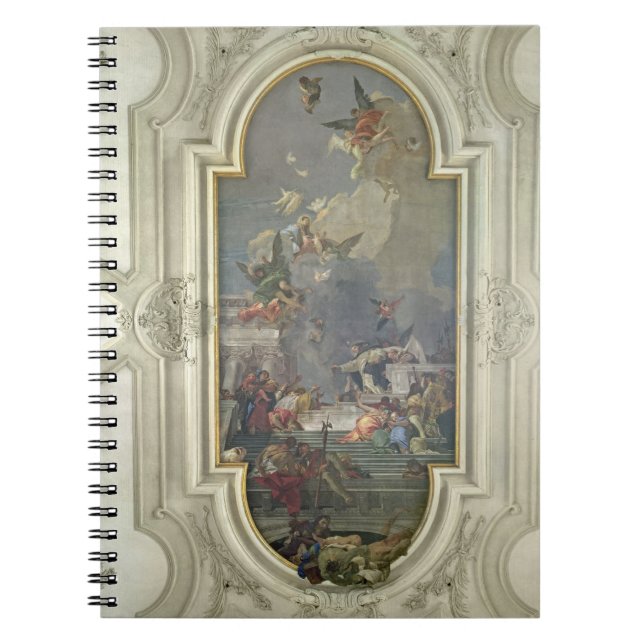 The Institution of the Rosary by St. Dominic (fres Spiral Notebook (Front)