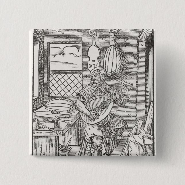 The Instrument Maker's Workshop, c.1570 15 Cm Square Badge (Front)