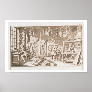 The instrument maker's workshop, detail from plate poster