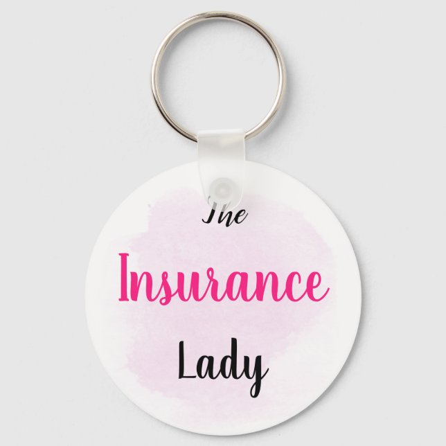 The Insurance Lady - Insurance Marketing Gift Key Ring (Front)
