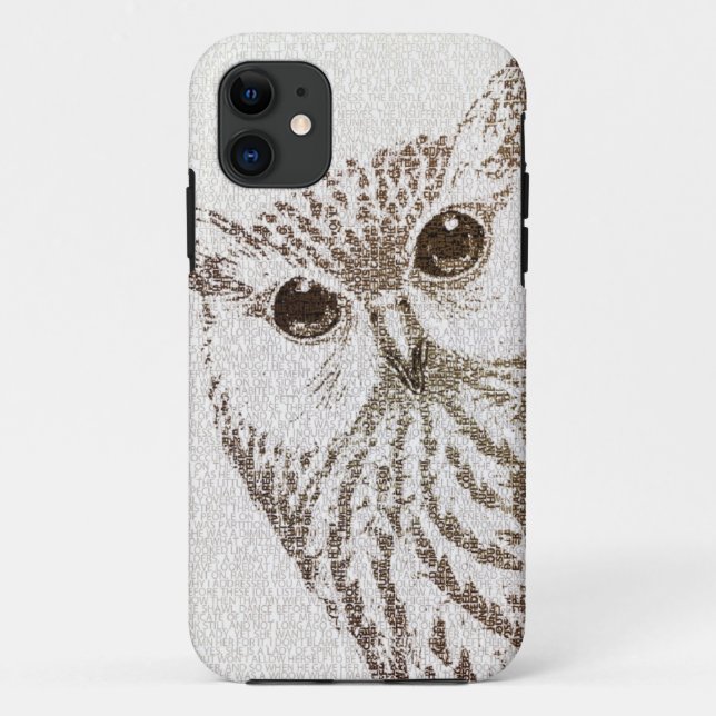 The Intellectual Owl - typography art - iphone5 Case-Mate iPhone Case (Back)