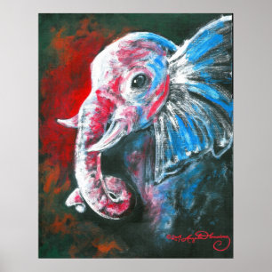 The Intelligent Elegant Elephant Poster