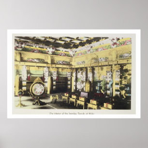 The interior of the Iyemitsu Temple at Nikko, c.18 Poster