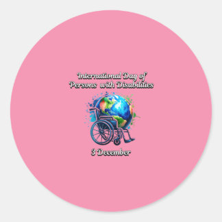 The International Day of Persons with Disabilities Classic Round Sticker