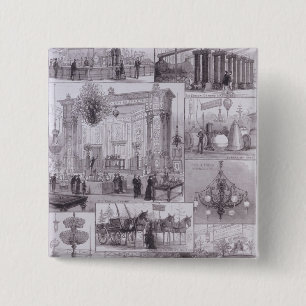 The International Electric Exhibition 15 Cm Square Badge