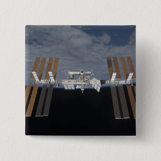 The International Space Station 11 15 Cm Square Badge (Front)