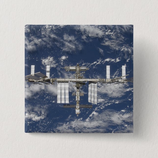 The International Space Station 6 15 Cm Square Badge (Front)