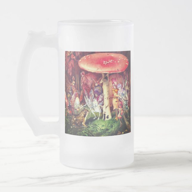 The Intruder John Anster Fitzgerald Frosted Glass Beer Mug (Left)