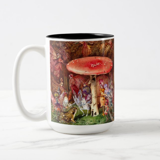 The Intruder John Anster Fitzgerald Two-Tone Coffee Mug (Left)