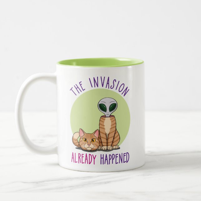 The Invasion Already Happened Two-Tone Coffee Mug (Left)
