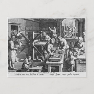 The Invention of Copper Engraving Postcard