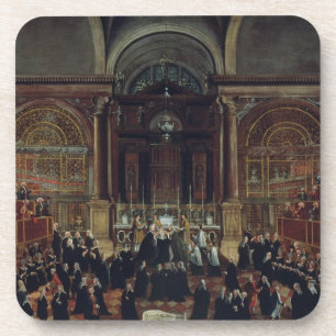 The Investiture of a Monarch in San Lorenzo (oil o Coaster