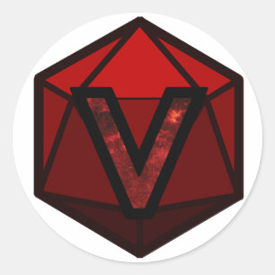 The INVICTUS Stream "RED TEAM" Logo Classic Round Sticker