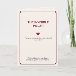 The Invisible Pillar – Heartfelt Card for Dad