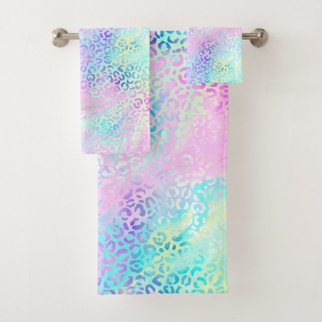 The Iridescent Leopard Series Design 10 Bath Towel Set (Insitu)