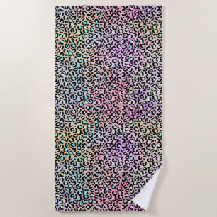 The Iridescent Leopard Series Design 6 Beach Towel