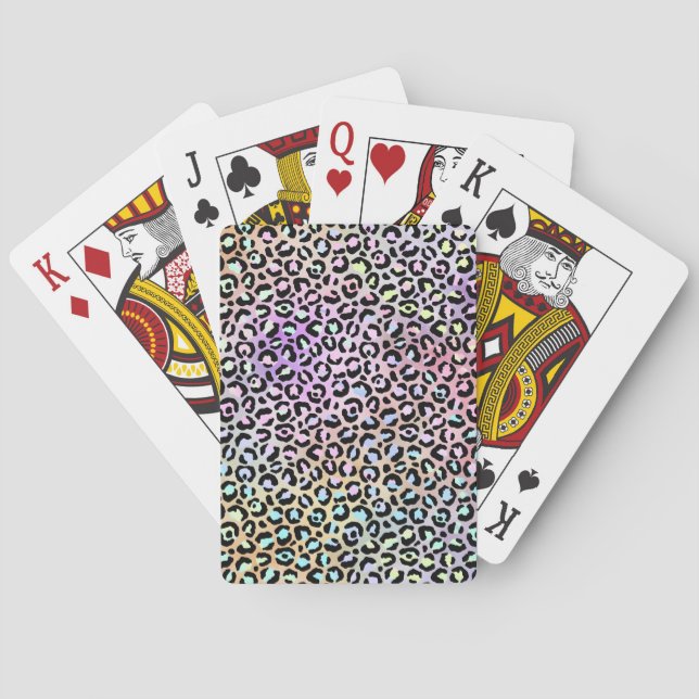 The Iridescent Leopard Series Design 6 Playing Cards (Back)
