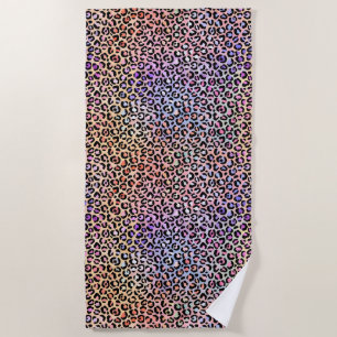 The Iridescent Leopard Series Design 7 Beach Towel