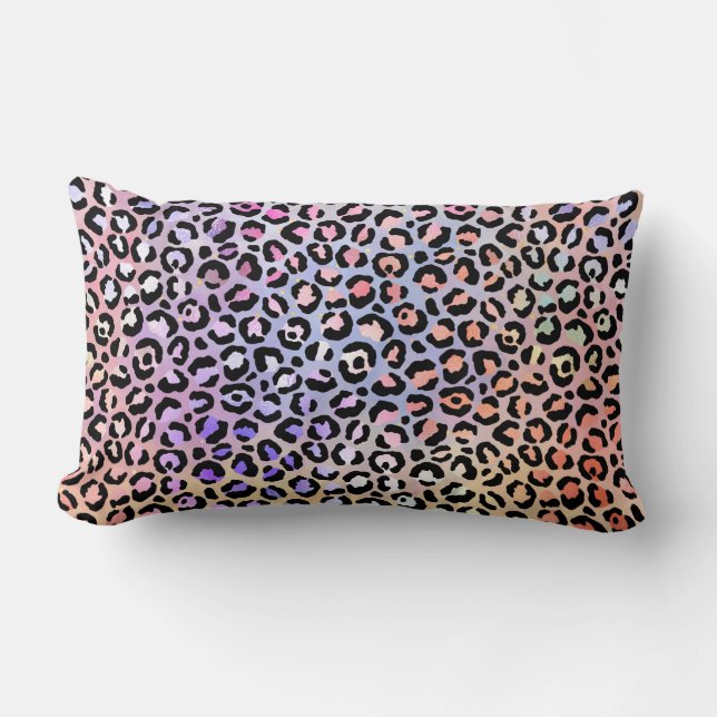 The Iridescent Leopard Series Design 7 Lumbar Cushion (Front)