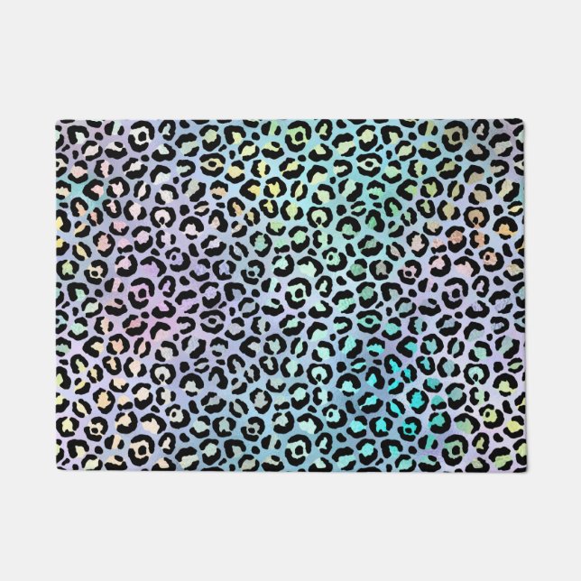 The Iridescent Leopard Series Design 8 Doormat (Front)