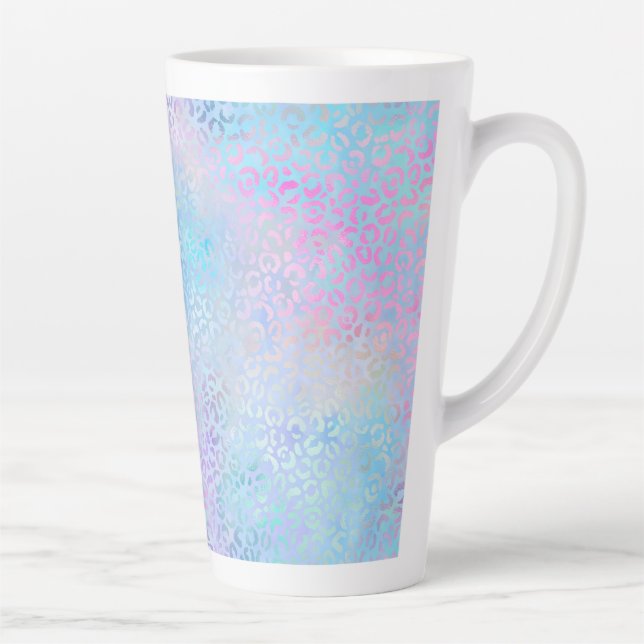 The Iridescent Leopard Series Design 9 Latte Mug (Right)