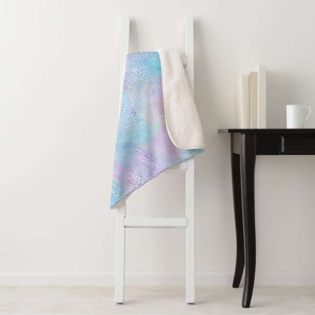 The Iridescent Leopard Series Design 9 Sherpa Blanket (In Situ)