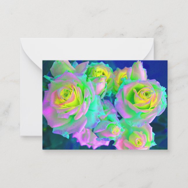 The Iridescent Pearly Roses Card (Front)