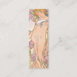 The Iris (1897) by Alphonse Mucha Bookmark Mini Business Card