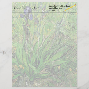 The Iris by Van Gogh Letterhead Design