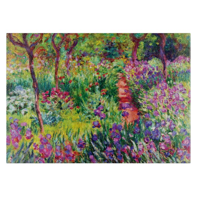 The Iris Garden at Giverny by Claude Monet Cutting Board (Front)