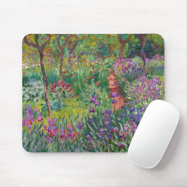 The Iris Garden At Giverny By Claude Monet Mouse Pad (With Mouse)