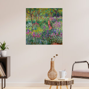 The Iris Garden At Giverny By Claude Monet Poster