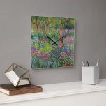 The Iris Garden At Giverny By Claude Monet  Square Wall Clock<br><div class="desc">The Iris Garden at Giverny painted by Claude Monet. Circa 1900.

This image is in the public domain.</div>