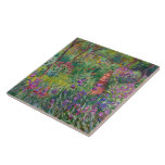 The Iris Garden At Giverny By Claude Monet  Tile<br><div class="desc">The Iris Garden at Giverny painted by Claude Monet. Circa 1900.

This image is in the public domain.</div>