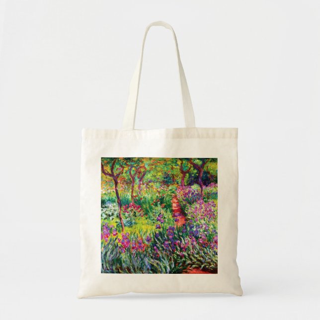 The Iris Garden at Giverny by Claude Monet Tote Ba Bag (Front)