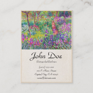 The Iris Garden at Giverny Claude Monet cool, old, Business Card
