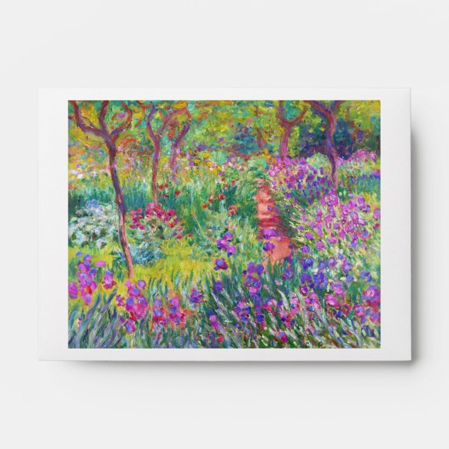 The Iris Garden at Giverny Claude Monet cool, old, Envelope (Front)