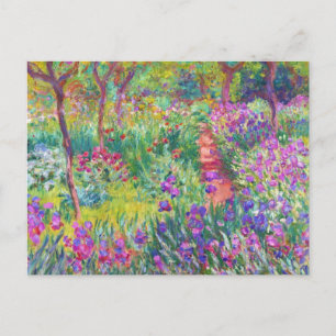 The Iris Garden at Giverny Claude Monet cool, old, Postcard