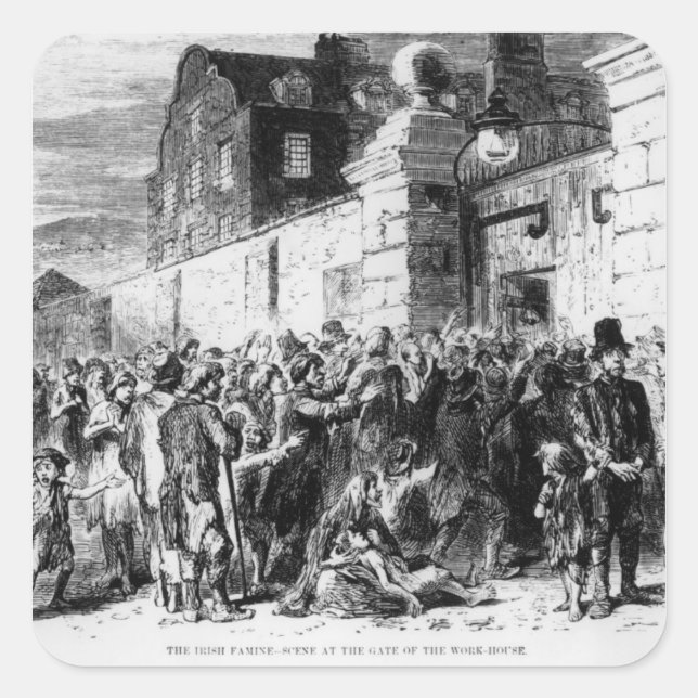 The Irish Famine Square Sticker (Front)