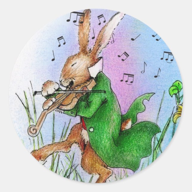 THE IRISH HARE CLASSIC ROUND STICKER (Front)