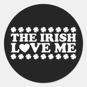 The Irish Love Me Shamrock St Patrick's Day Retro Classic Round Sticker