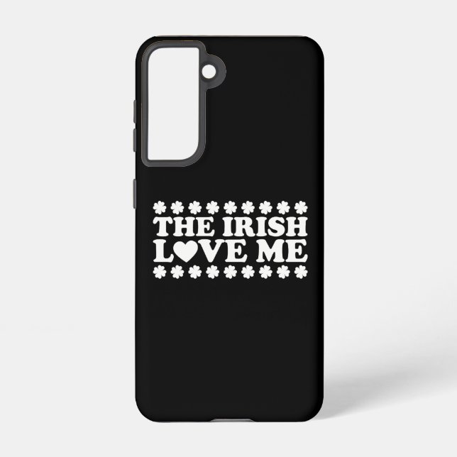 The Irish Love Me Shamrock St Patrick's Day Retro Samsung Galaxy S21 Case (Back)
