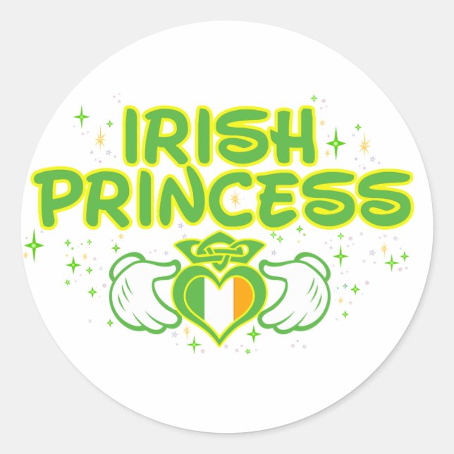 The Irish Princess Classic Round Sticker (Front)