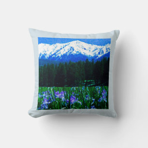 The Iris's of the Elk Horn Mountains Pillow