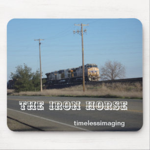 The Iron Horse with Train Locomotive mouse pad.  Pad