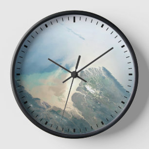 The Irrawaddy River Delta In Burma (Myanmar). Clock