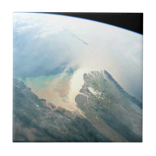 The Irrawaddy River Delta In Burma (Myanmar). Tile (Front)