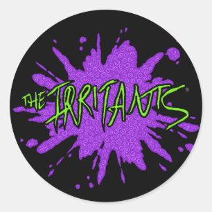 The Irritants Splat Logo Green/Purple Classic Round Sticker